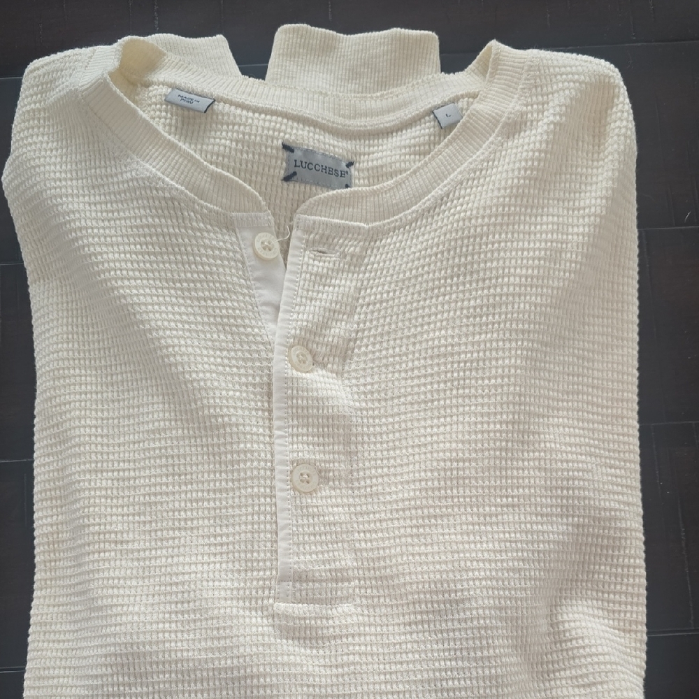 Lucchese Men's Cream Crewneck Sweater
